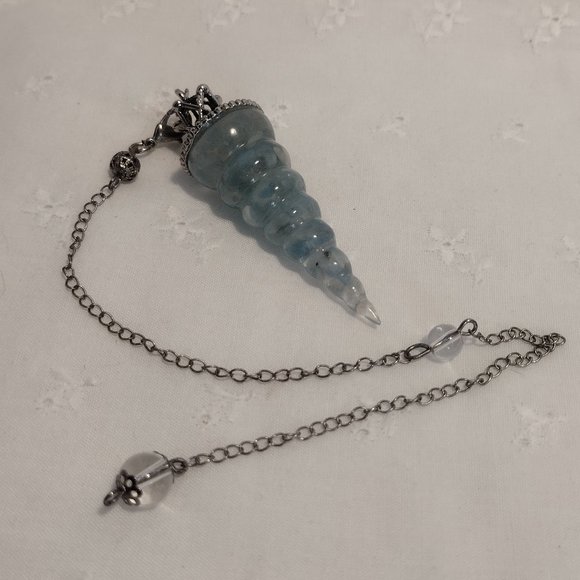 Aquamarine Spiral Pendulum - Picture 3 of 5